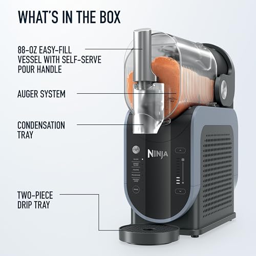 Ninja SLUSHi with RapidChill Technology, 88 oz. Frozen Drink & Slushie Machine, 5 Preset Programs, Margaritas, Frappés, and More, Premium Accents, Black, FS301