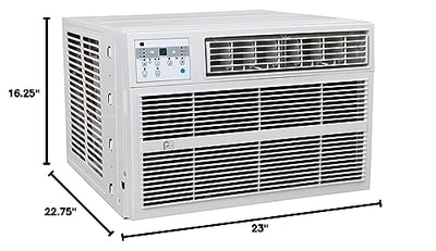 PerfectAire 3PACH12000 12,000/11,600 BTU Window Air Conditioner with Electric Heater, 450-550 Sq. Ft. Coverage