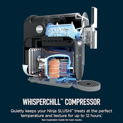 Ninja SLUSHi with RapidChill Technology, 88 oz. Frozen Drink & Slushie Machine, 5 Preset Programs, Margaritas, Frappés, and More, Premium Accents, Black, FS301