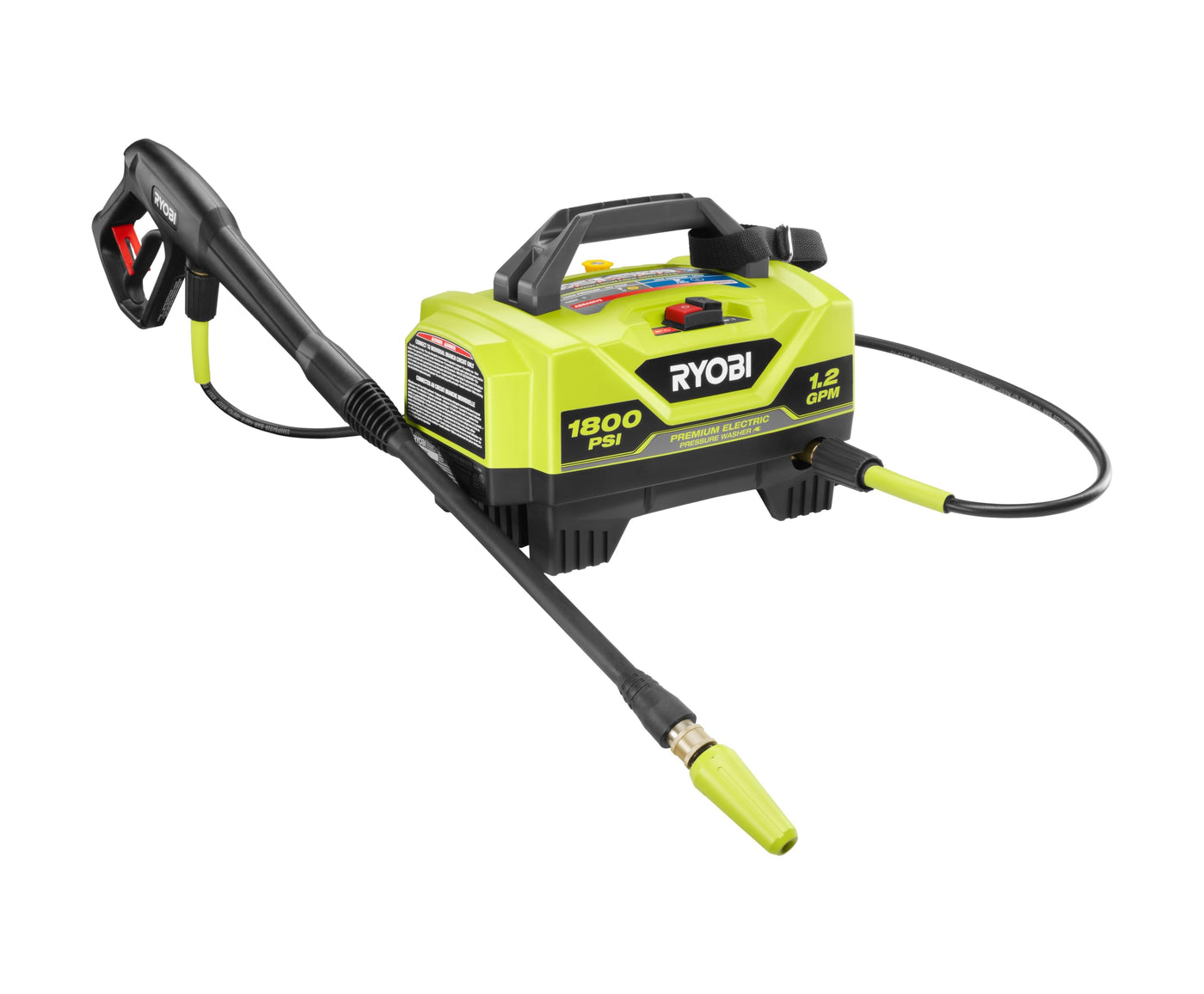 RYOBI 1,800 PSI 1.2 GPM Electric Pressure Washer, RY141820VNM