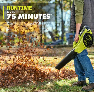 RY40LB01K-AC04313 Fits for Ryobi 40V 120 MPH 550 CFM Cordless Battery Blower and Lawn and leaf bag with 4.0 Ah Battery and Charger