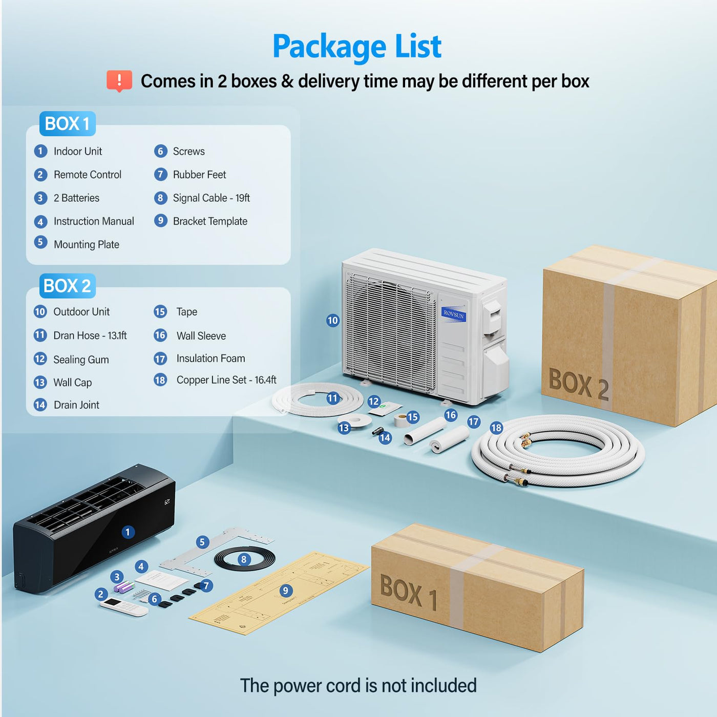 ROVSUN 12,000 BTU Mini Split Air Conditioner & Heater with Smart APP Control, 21 SEER2 115V Energy Saving Inverter Ductless Wall AC Unit with Pre-Charged Condenser, Heat Pump & Installation Kit, Black