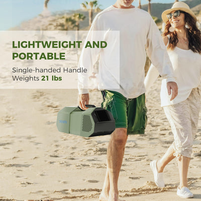 Portable Air Conditioner for Tent, 1,500 BTU Fast Cooling AC Unit with Fan Modes for Truck Van Outdoor Camping Small Rooms, Windowless and Dual Hose