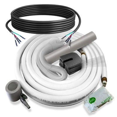 PIONEER Diamante Series Ductless Mini-Split Air Conditioner Inverter Heat Pump Full Set with 16 Ft. Kit