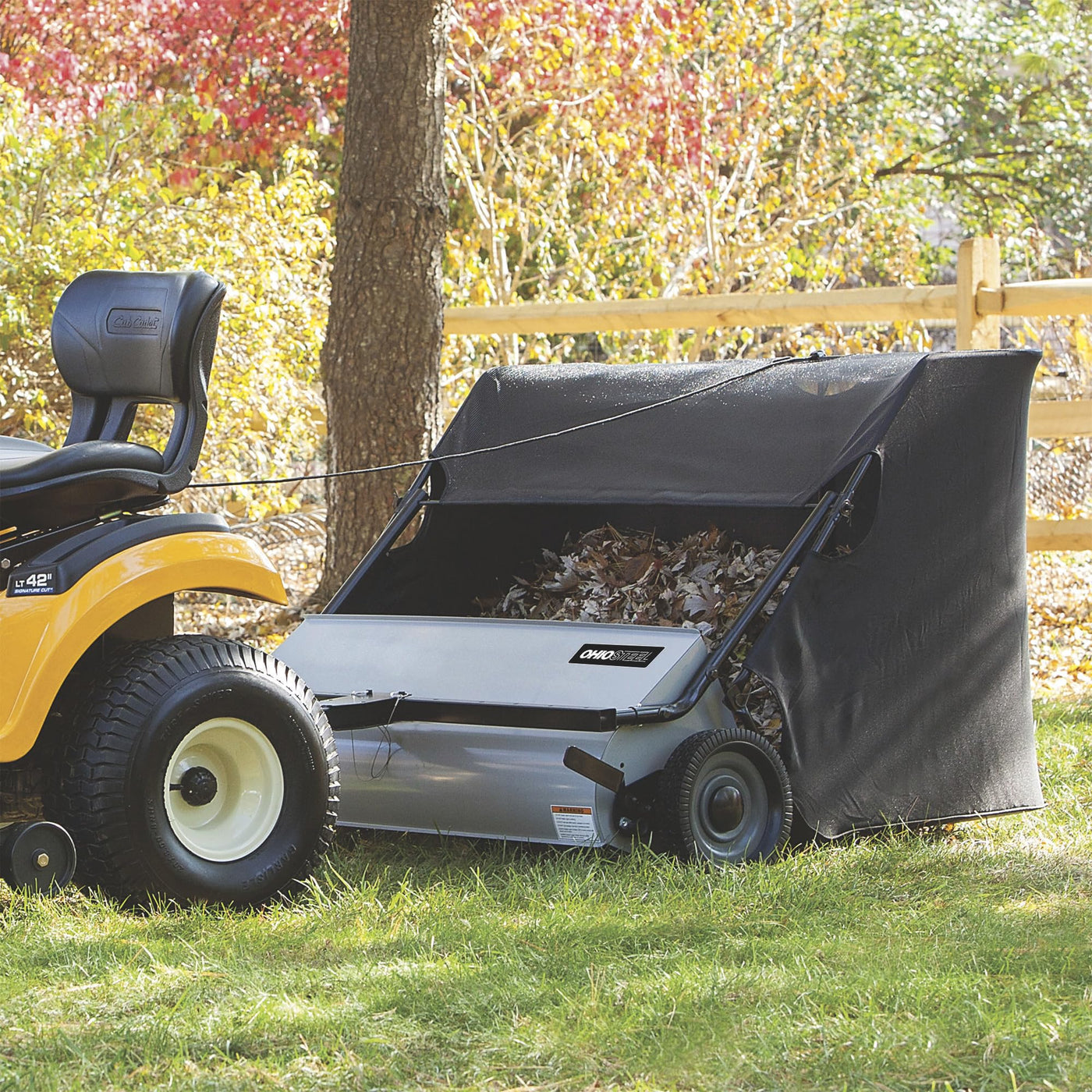 Ohio Steel 46 in. 24 cu. ft. Tow Behind Lawn Sweeper